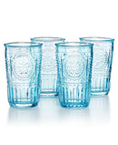 Bormioli Rocco Light Blue Romantic Water Glasses, Set of 4
