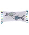 Levtex Home Fish with Tassels Embroidered Decorative Pillow, 12”x 24”