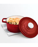 Martha Stewart Collection Enameled Cast Iron 2-Qt. Round Covered Dutch Oven.