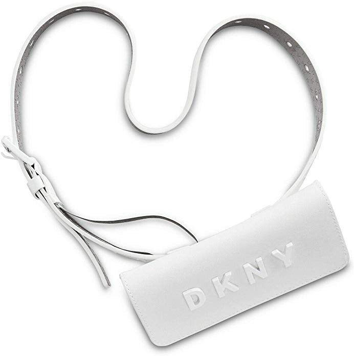 DKNY Womens WHITE 100% Leather BELTED FANNY PACK Purse, Bag, Case - Machann.com