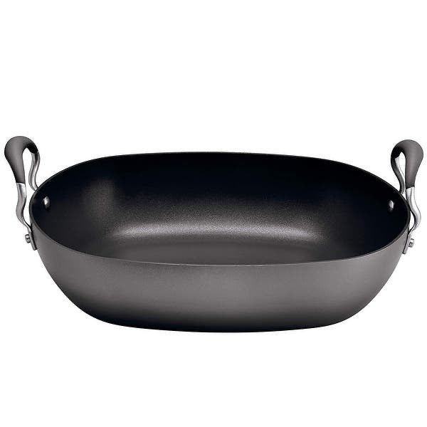 Anolon Advanced Hard-Anodized Nonstick Roaster Set, 16-Inch x 13-Inch Oval