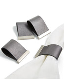 Hotel Collection Set of 4 Faux Leather Napkin Rings