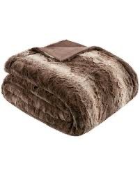Madison Park Zuri Luxury Faux Fur Oversized Throw  For Bed, Coach or Sofa, 96x80 - Machann.com
