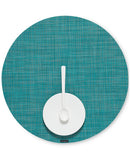Chilewich Mini Basketweave 15” Round Placemat, Turquoise
