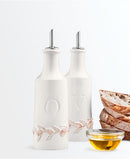 Martha Stewart Collection La Dolce Vita Textured Oil & Vinegar Bottles, Set of 2.