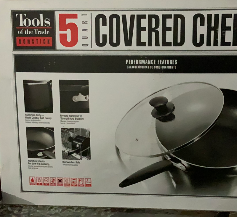 Tools of the Trade Basics Nonstick 5-Qt Covered Chef’s Pan