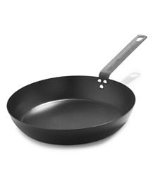 Goodful 12” Carbon Steel Pre-Seasoned Fry Pan, Black