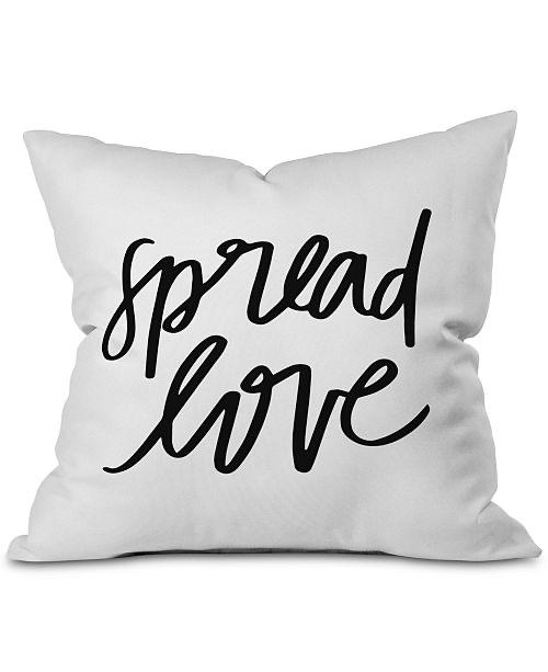 Deny Design Spread Love BW outdoor Throw Pillow - Machann.com