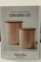 Martha Stewart Collection Set Of 2 Heirloom Copper Plated Canisters