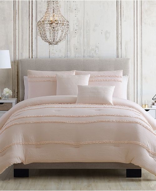 Hallmart Collectibles Odessa Blush 5-Pc King Comforter Set