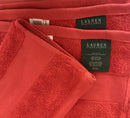 Lauren Ralph Lauren Wescott 100% Cotton 13" x 13" Wash Towel - Stadium Red - Machann.com