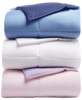 Martha Stewart Essentials Reversible Down Alternative Full/Queen Comforter, White - Machann.com