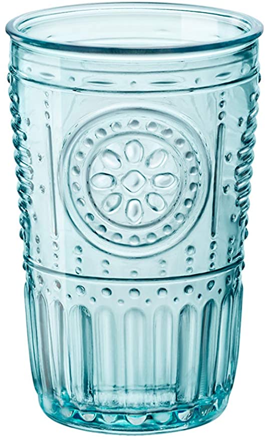 Bormioli Rocco Light Blue Romantic Water Glasses, Set of 4