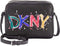DKNY Tilly Paint Splatter Logo Camera Crossbody, Black - Machann.com