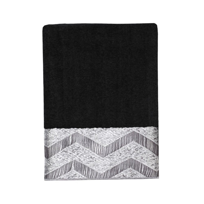 Avanti Galaxy Chevron 16”x30” Hand Towel, Black