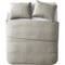 White Birch Basketweave 3-Pc Comforter set , King , Meduim Beige